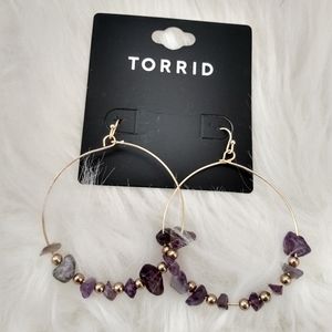 NWT Torrid Purple Statement Earrings